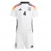 Germany Jonathan Tah #4 Replica Home Minikit Euro 2024 Short Sleeve (+ pants)